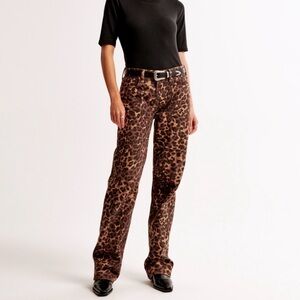 Abercrombie & Fitch Leopard Print Boyfriend Jeans